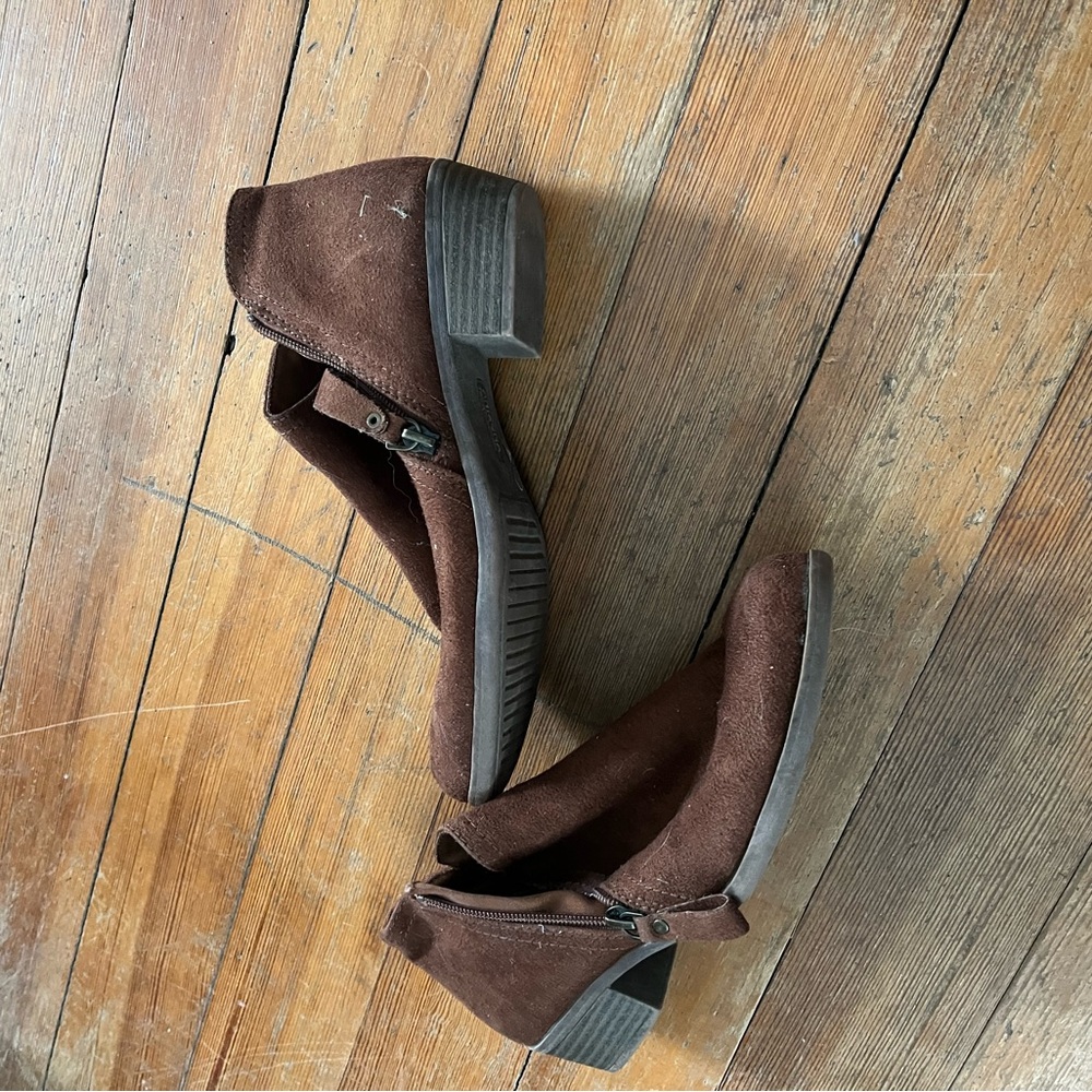 Brown ankle booties